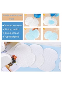 RATSAW Armpit Sweat Pads 100 Pcs Underarm Sweat Pads Self Adhesive Armpit Sweet Pads Prevents Stain Absorbs Sweat And Unpleasant Odour Armpit Sweat Pads For Men And Women  - Image 3