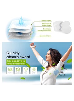 RATSAW Armpit Sweat Pads 100 Pcs Underarm Sweat Pads Self Adhesive Armpit Sweet Pads Prevents Stain Absorbs Sweat And Unpleasant Odour Armpit Sweat Pads For Men And Women  - Image 4