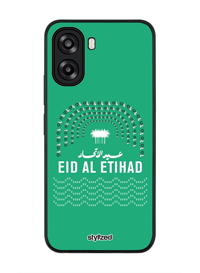 Stylizedd For Oppo A6x 5G / A6x 4G Case,Slim fit Camera Protection, Shockproof Thin Phone cover  - Eid Al Etihad 53 National Day Green - Image 1