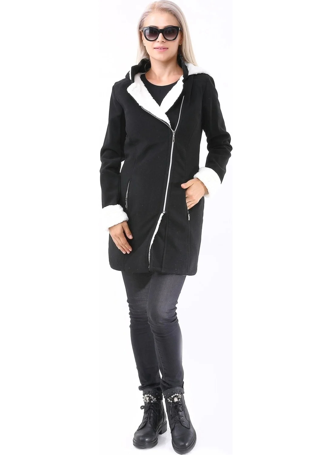 Barbora Winter Daily Stamp Women's Coat 819BLACK