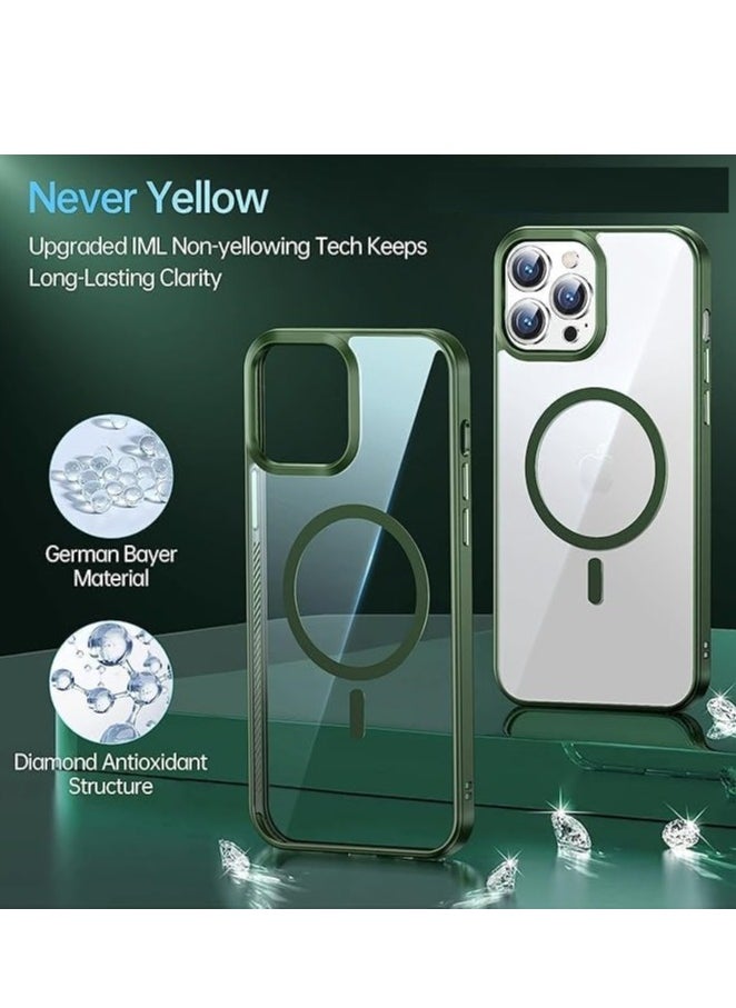 Case [2024 New] for Apple iPhone 15 Pro Case with MagSafe, [Strong Magnet] [Non-Yellowing] Magnetic Clear Slim Thin Cover for Apple iPhone 15 Pro Phone Case  - Image 3