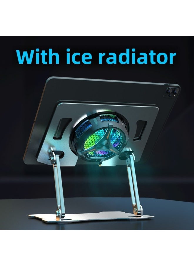 Z27 Flat Bracket Aluminum Alloy Folding Rotating Metal Bracket 360 ° Flat Bracket Can Be Equipped With Radiator-Color:【Z27】 Flat Bracket-Silver - Image 5