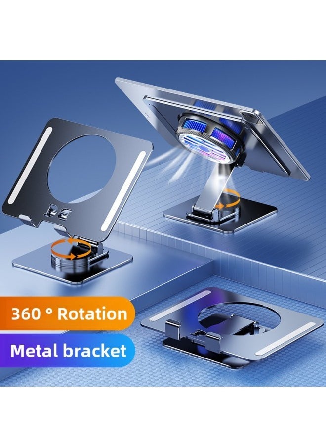 Z27 Flat Bracket Aluminum Alloy Folding Rotating Metal Bracket 360 ° Flat Bracket Can Be Equipped With Radiator-Color:【Z27】 Flat Bracket-Silver - Image 2