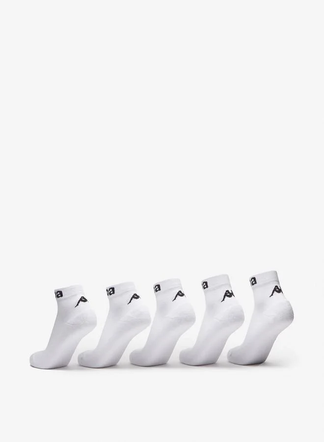 Kappa WHITE Ankle Length Sports Socks - Set of 5 for Women | Best Price UAE