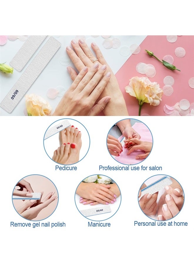 BLESWIN 12pcs Nail Files 100/180 Grit Nail Files, Nail Files Professional Emery Boards Double Sided Nail Files, Nail Files for Acrylic Nail, Gel Nail File Manicure Tools - Image 4
