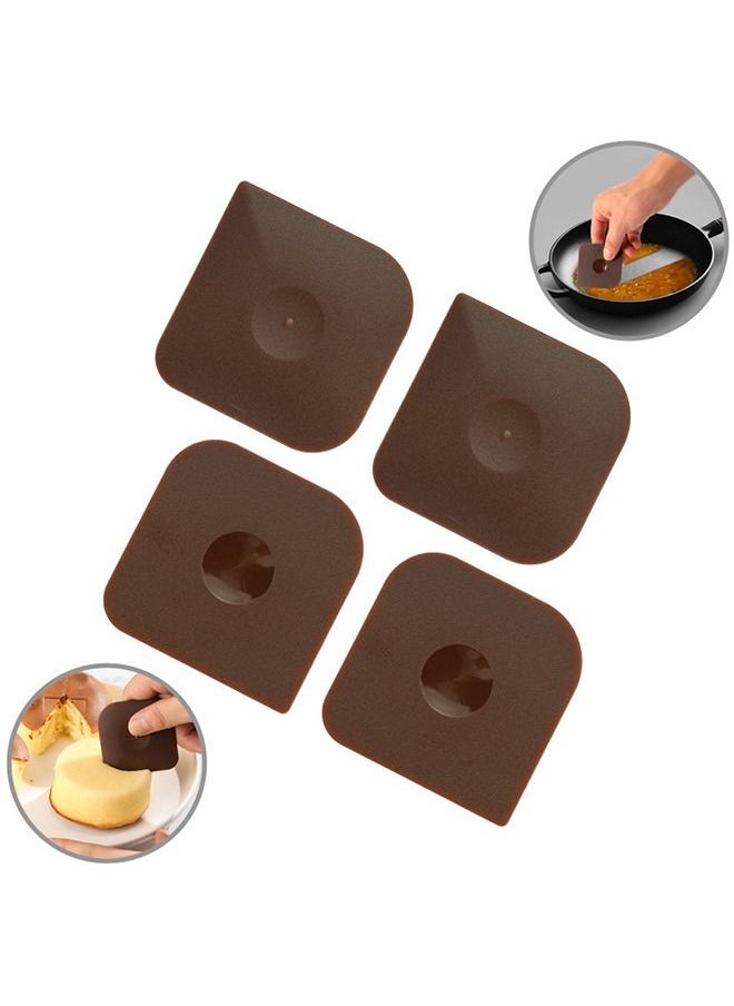 MVAQKLM  - 4pcs Pan Scrapers Tool Set Polycarbonate Sc For Cast Iron Pan Pot - Image 1