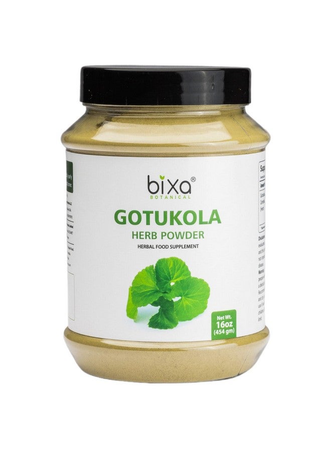 bixa BOTANICAL Ayurvedic Natural Herbal Supplement Gotu Kola (Centella Asiatica) Pure Authentic Premium Quality | Improve Overall Health (16 Ounce (Pack of 1), Gotu Kola Powder) - Image 1