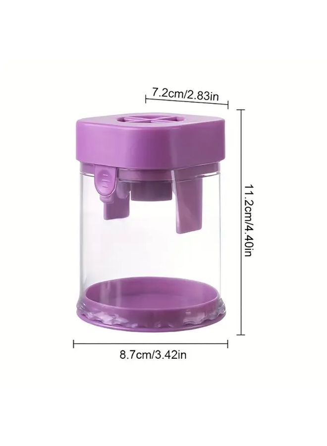 Plastic Manual Fruit And Vegetable Slicer With Removable Blades Adjustable Cherry Tomato Strawberry Grape Cutter Slicer Cup And Dicer Heavy Duty Kitchen Tool For Easy One Handed Prep Purple - Image 3