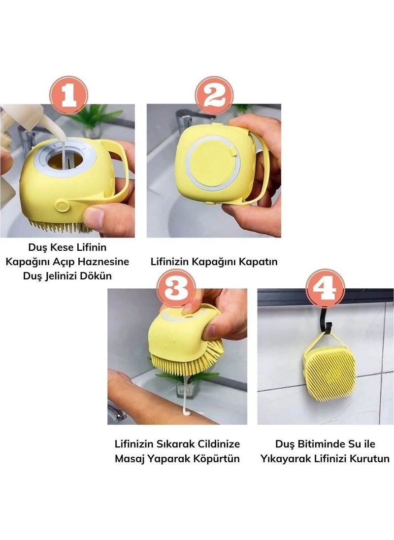 5DM Soft Silicone Material, Flexible Gel Chamber, Massage Function, Effective Bath Shower Washcloth  - Image 2