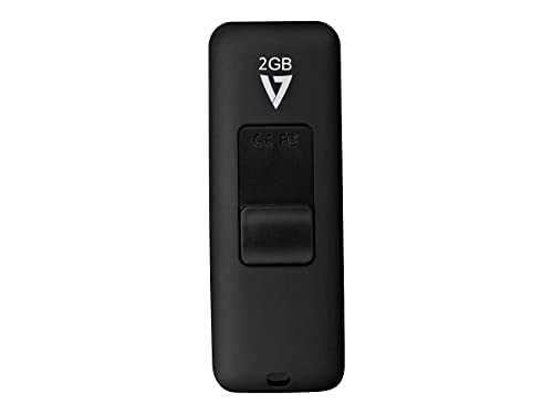 V7 2GB USB 2.0 Flash Drive with Retractable USB Connector - VF22GAR-3N, Black - Image 3