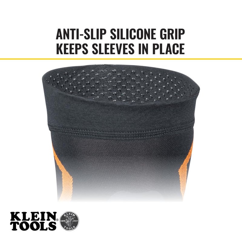 Klein Tools 60623 Knee Pad Compression Sleeve, Knee Support for Construction, Workers and Athletes, Black, M/L - Image 5