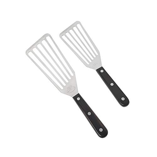 YOLCAR Fish Spatula, 2 Pack Stainless Steel Metal Spatula, Slotted Spatulas for Cooking, Flipping, Turning, Frying and Grilling - Image 1