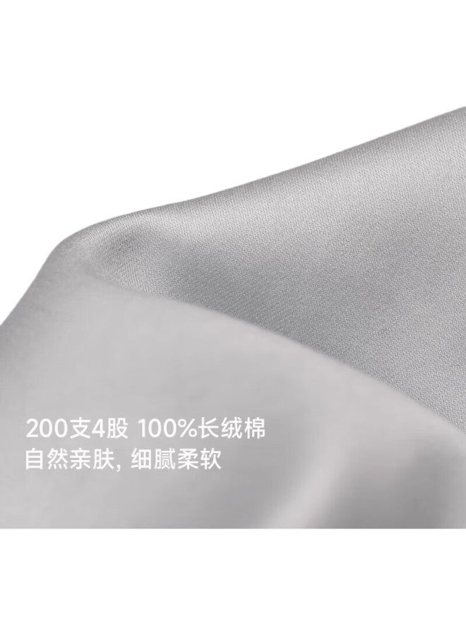 FIRS Men'S High-End Business Long Sleeve Shirt Grey 43【200 Stitches Dp Non-Iron】【Full Body Seam Lining】 - Image 1