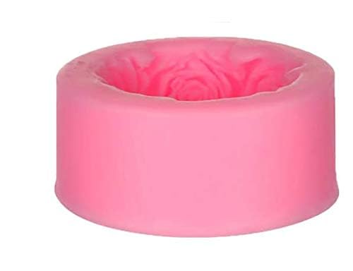 Smello Rose Flower Column Candle Molds Valentine's Day Cylinder Resin Casting Mold for Candle Making Resin Casting Silicone Mold for DIY Candle Making Polymer Clay Craft Plaster (SCM - 138) - Image 3