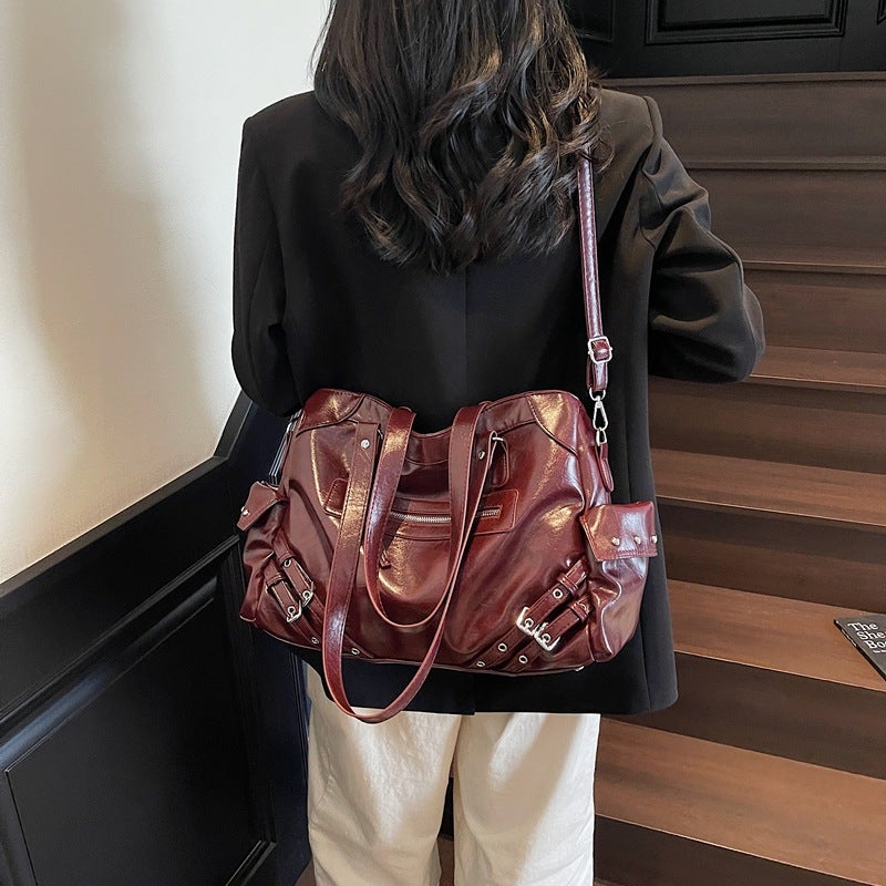 Women's PU Leather Tote Shoulder Bag - Image 3