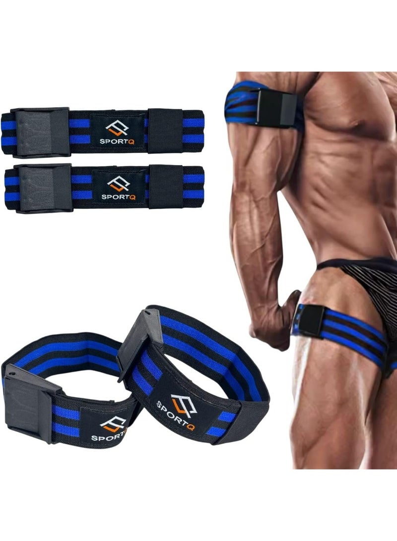 سبورت كيو 4 قطع احزمة لتدفق الدم لاكتساب العضلات الهزيل والسريع للذراعين والساقين لتمارين اللياقة البدنية بشكل خاص لنمو العضلات مضادة للانزلاق للرجال و النساء - Image 1