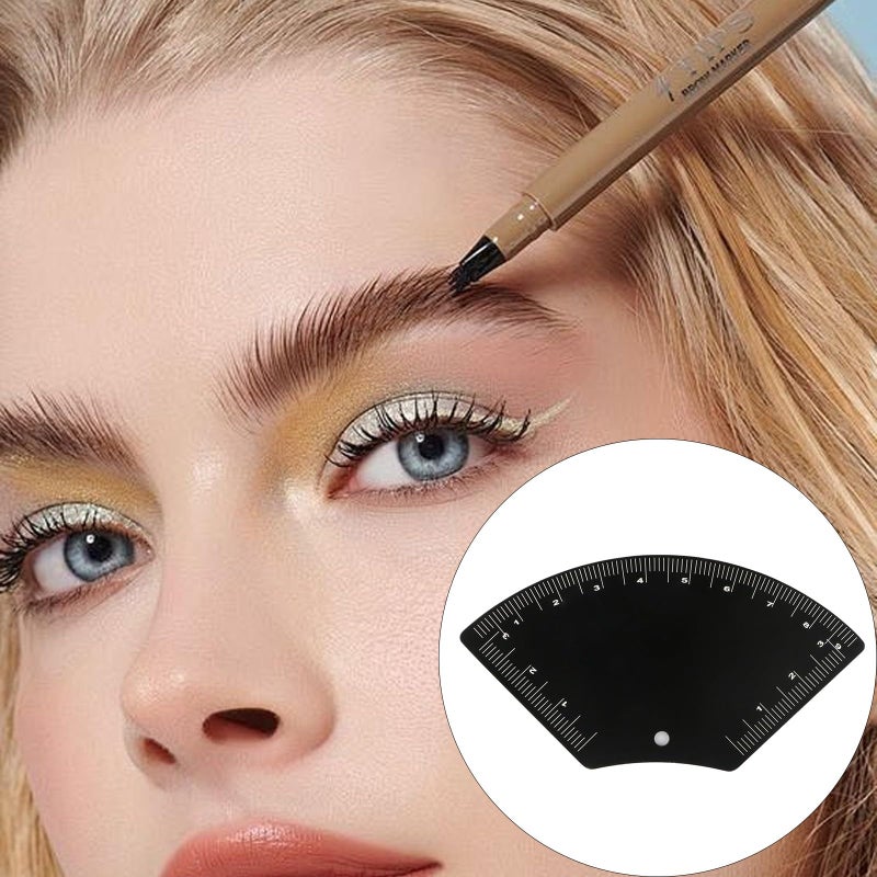 Triangular Eyebrow Stencil Tool With Adjustable Guides For Symmetrical Shaping - Image 4