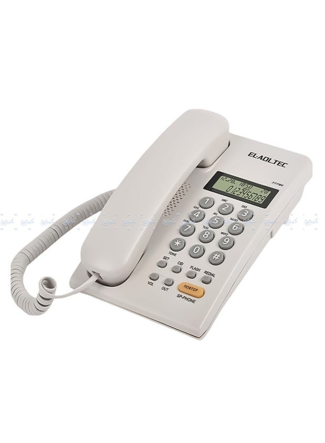 هاتف EL-Adl Tec مزود بخاصية معرفة المتصل 777BE - أبيض