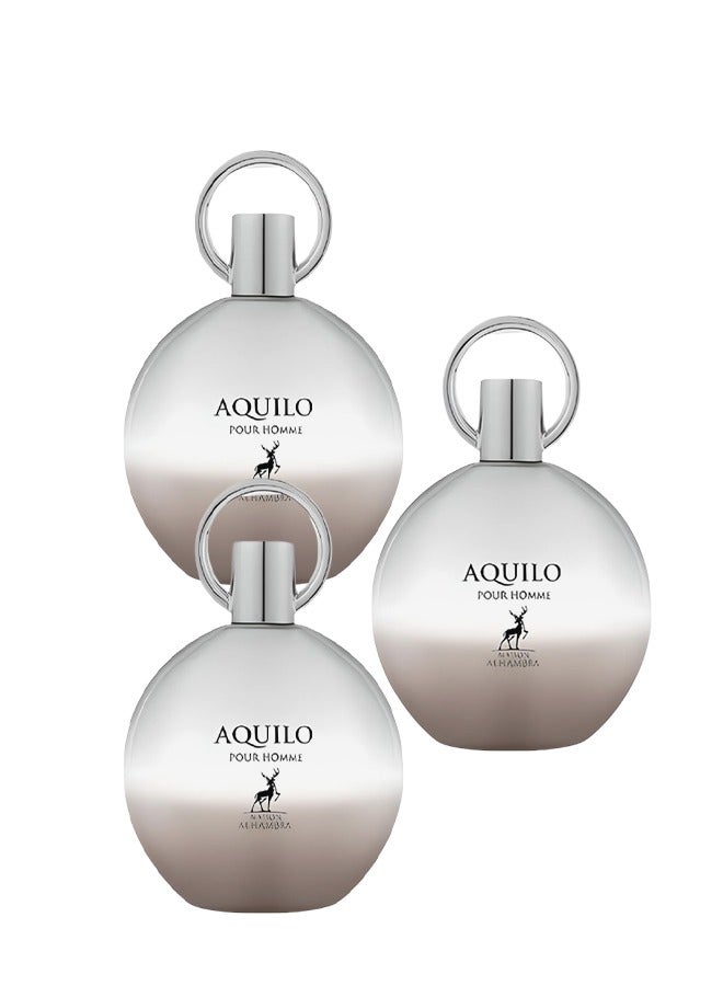 MAISON ALHAMBRA 3 Pieces Aquilo Perfume For Men 100ml EDP - Image 1