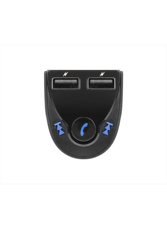 Aluratek - Bluetooth Car Audio Receiver and FM Transmitter with Mic for Hands-Free Calls (ABF01F), Blue - Image 1