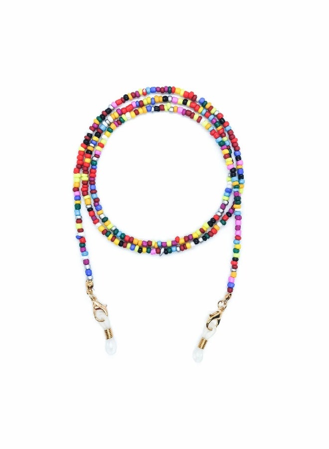 Face Mask Lanyards, 6PCS Mask Necklace Holders, Around Neck Beaded Eyeglass Neck Chains, Strap Colorful Bead Mask Anti-Lost Strap, Or for DIY - Image 3