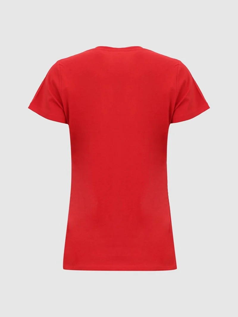 ال تي بي Women's Basic V Neck Red T-shirt