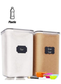 MahMir MahMir® Extra Large Food Storage Containers with Lids Airtight (6.5L|220 Oz|2pcs Pack) for Flour, Sugar, Rice & Baking Supply - Airtight Kitchen & Pantry Bulk Food Storage for Kitchen Organization  - Image 1