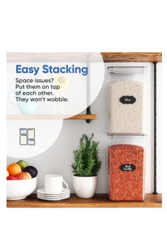 MahMir MahMir® Extra Large Food Storage Containers with Lids Airtight (6.5L|220 Oz|2pcs Pack) for Flour, Sugar, Rice & Baking Supply - Airtight Kitchen & Pantry Bulk Food Storage for Kitchen Organization  - Image 5