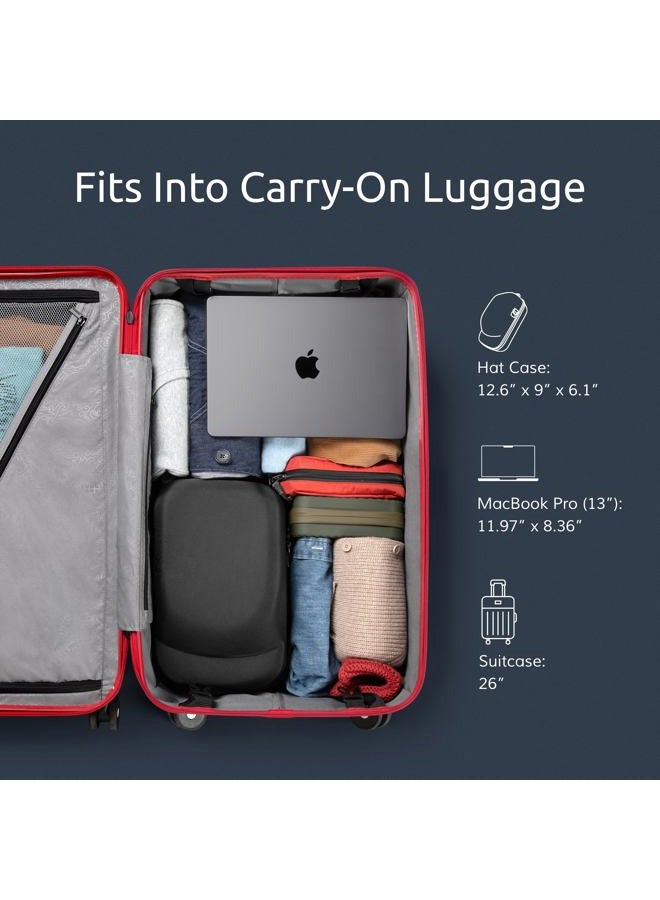Ozueccr Hard Hat Case for Baseball Caps - Cap Storage for Baseball Caps with Carrying Handle & Shoulder Strap - This Organizer Holder Protects up to 6 Hats - Perfect for Traveling & At-Home Storage - Image 3