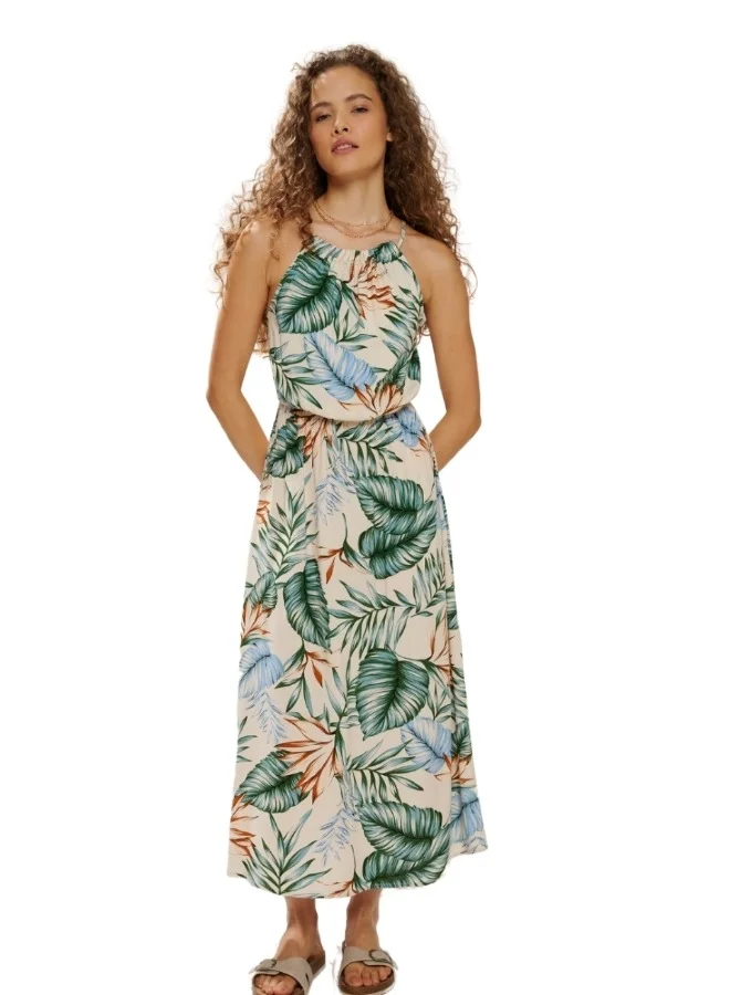 هايليز Dress - offwhite palm