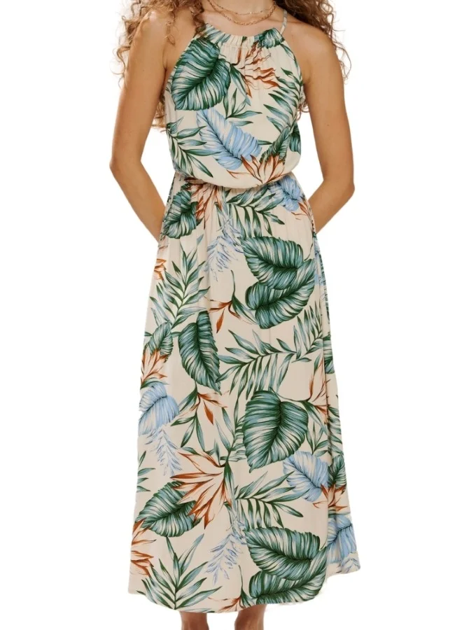 هايليز Dress - offwhite palm
