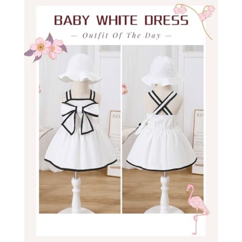 Renotemy Baby Girl Summer Dress Casual A Line Camisole Dress Bohemian Hawaiian Resort Dress 3 Piece Girls Clothing Set 3M-3T - Image 4