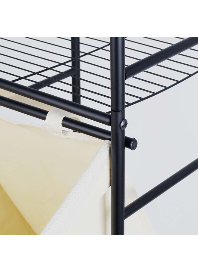 DANUBE HOME - Oliver Metal Towel Hamper With Fabric Bag Black 37.5 X 35.5 X 103.5H Cm - Image 1
