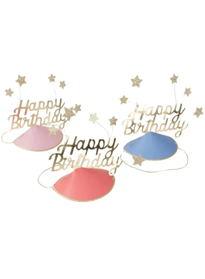 Meri Meri Happy Birthday & Foil Star Party Hat