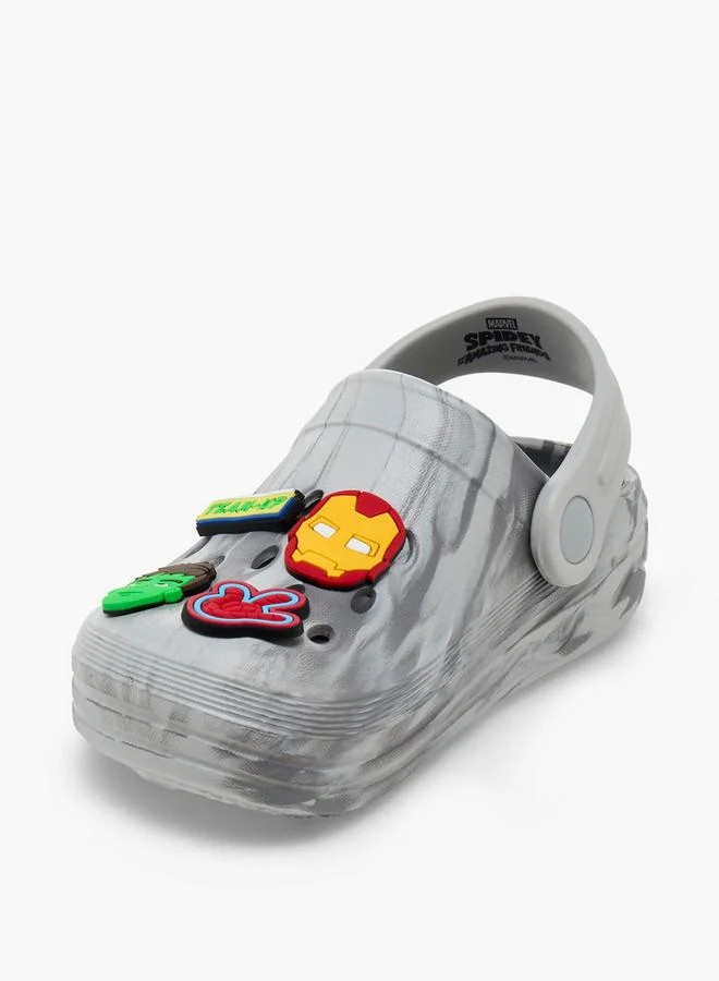 Marvel GREY Boys Backstrap Avengers Accent School Clogs for Men | Best Price UAE