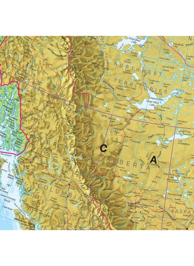 Maps International - Large Political North America Wall Map - Laminated - 48 X 36 - Image 1