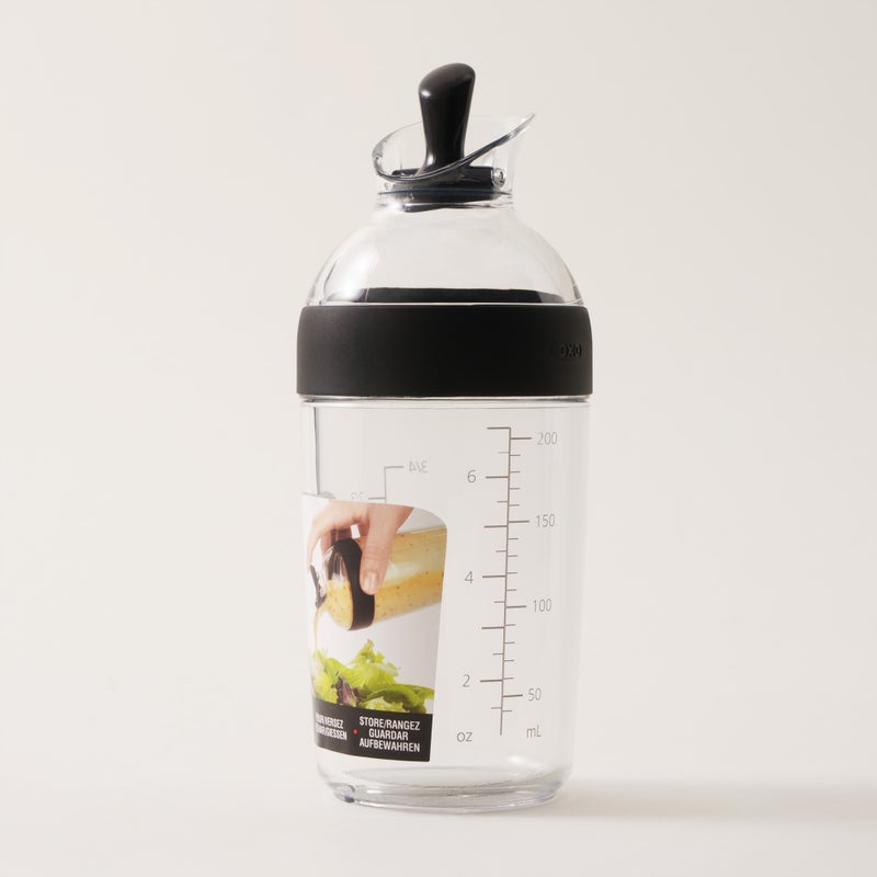 OXO salad dressing plastic shaker 236ml, 6.8"* 2.4"* 2.4" - Image 2