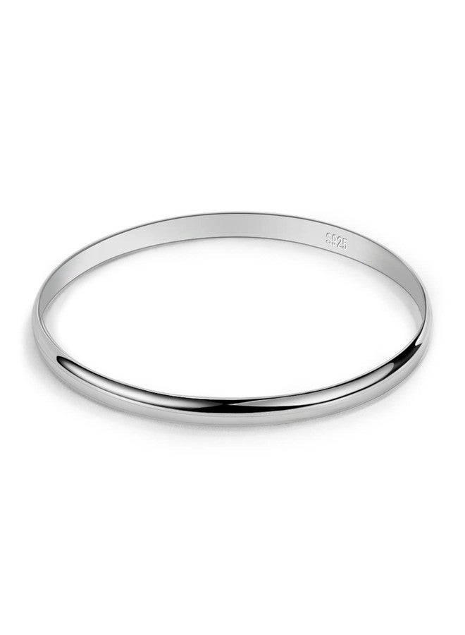 Dankadi Minimalist Original 925 Sterling Silver Banglest Women DIY Stackable 1/2/3.Countless Set Bracelet 2MM Thick Diameter 60mm-65mm-68mm Jewelry Gift Wife Her, Diameter 68MM, Sterling Silver Silver, no - Image 1