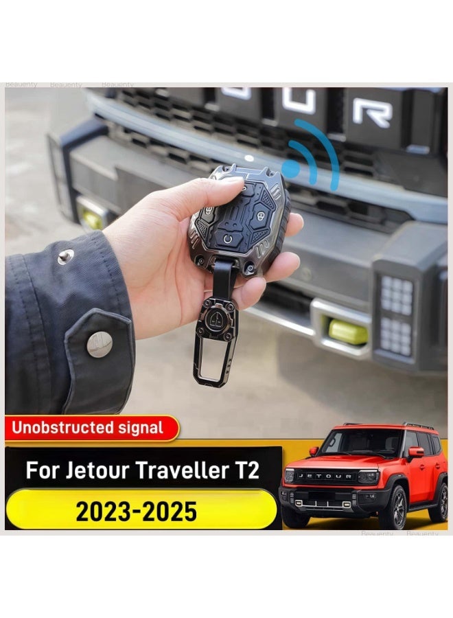 NOSKIN Heavy Zinc Alloy Key Cover Fit for Jetour T2,Car Keys Accessories Full Protection Key Case,Interior Auto Parts - Image 3