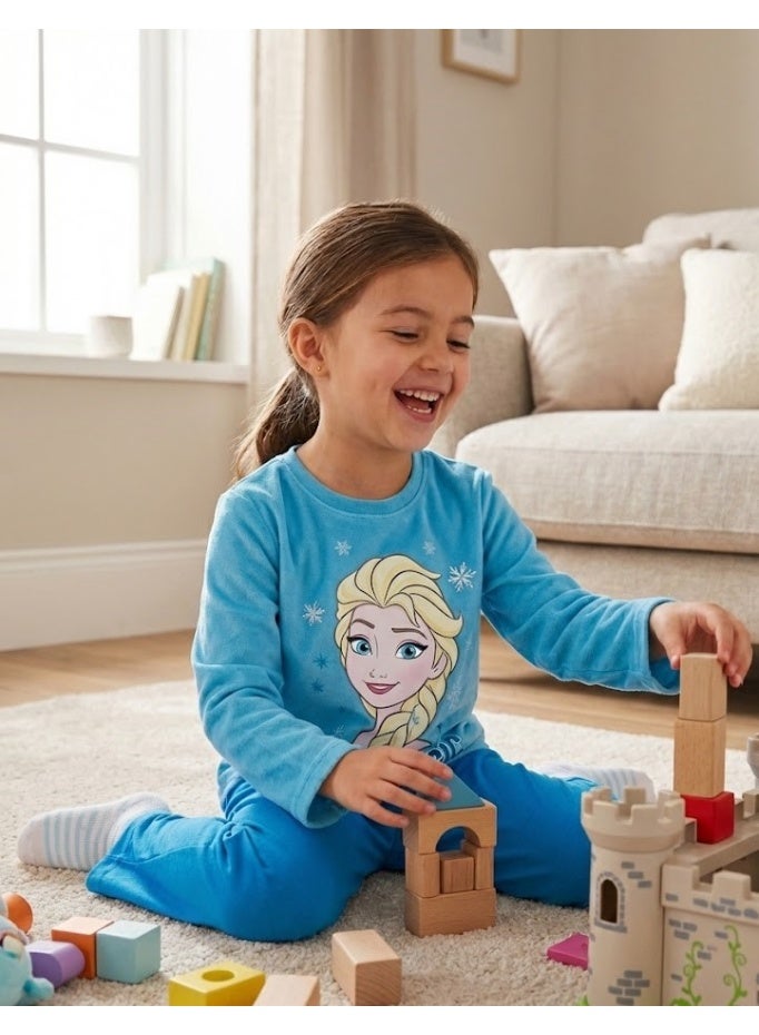 Disney Frozen ELSA girls coral fleece pyjamas  by Kids TV - Image 4