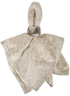 DII Holiday Dining Table Linen Sparkle Metallic Kitchen Decor Napkin Set 20X20 Jacquard Snowflakes 6 Piece  - Image 3