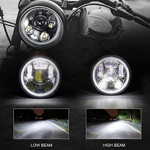 SUNPIE Halo 5-3/4 5.75 Inch Head light Motorcycle Compatible with Sportster XL883 XL1200 - Image 2