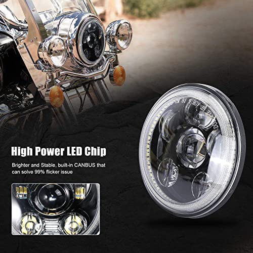 SUNPIE Halo 5-3/4 5.75 Inch Head light Motorcycle Compatible with Sportster XL883 XL1200 - Image 3