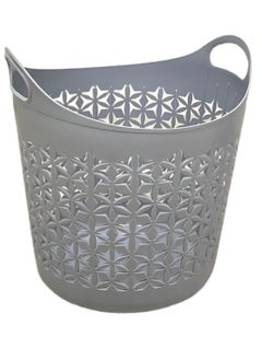 Flexi Plastic Laundry Bin Multi Purpose Flexible Laundry Storage Basket Hamper Light Weight and Durable Large Dirty Clothes Organizer Basket with Handles 40 Litre Toys Soft Toys Bin