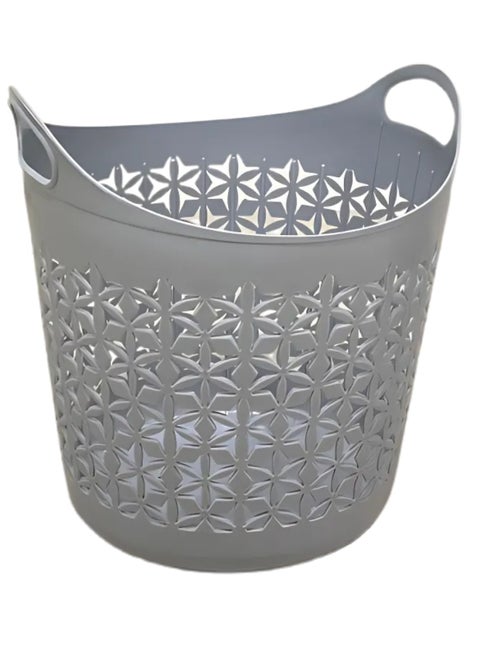 Flexi Plastic Laundry Bin Multi Purpose Flexible Laundry Storage Basket Hamper Light Weight and Durable Large Dirty Clothes Organizer Basket with Handles 40 Litre Toys Soft Toys Bin