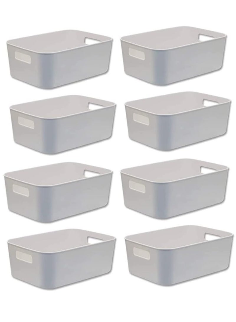 DUSALA Small Storage Bin Durable Storage Basket Cabinet Organizer - Image 1