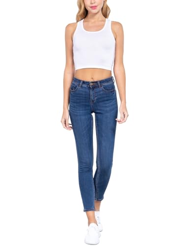 HATOPANTS Women Sleeveless Racerback Crop Camisole Tank Tops Cotton Basic Shirts HOTPIN M - Image 5