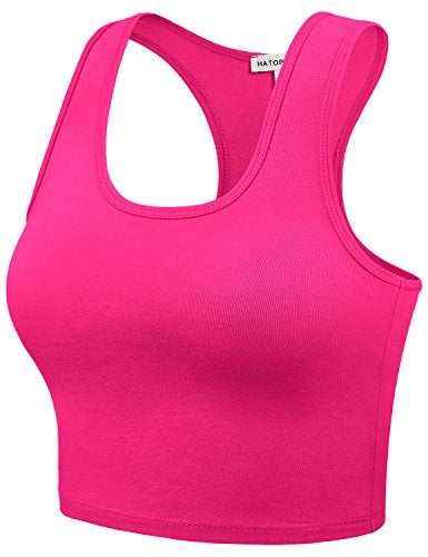 HATOPANTS Women Sleeveless Racerback Crop Camisole Tank Tops Cotton Basic Shirts HOTPIN M - Image 2