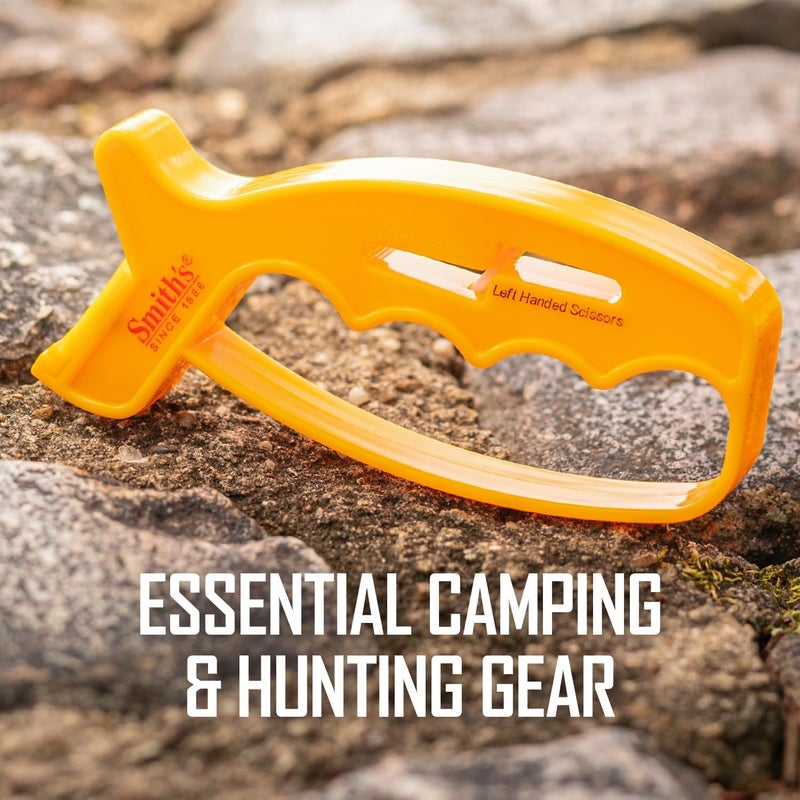 Smiths Smith’s JIFF-S 10-Sec Knife & Scissors Sharpener - Right & Left-Handed Scissors - Carbide Blades - Outdoor Sharpener for Pocket, Hunting, Fishing & Kitchen Knives - Handheld Pullover Sharpener - Image 2