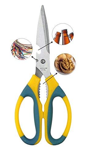 Petals Multipurpose Kitchen And Household Scissor Set Of 3 (8.5",6.5",5.5"), Colour May Vary - Image 5